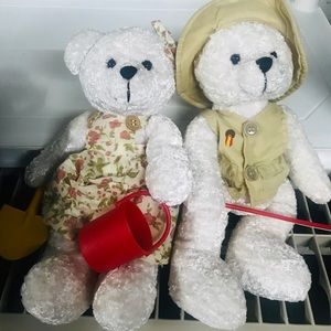 Set Of 2 Lovely Couple Teddy Bears